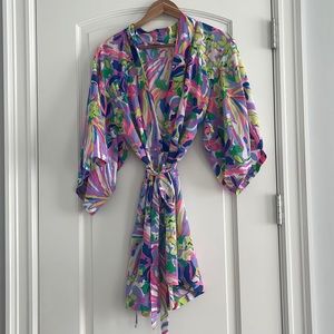 Lilly Pulitzer S/M robe silk